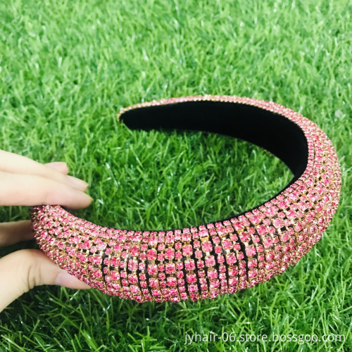 Fashion hair bands high quality head bands designer rhinestone hairband luxury bling headband for women